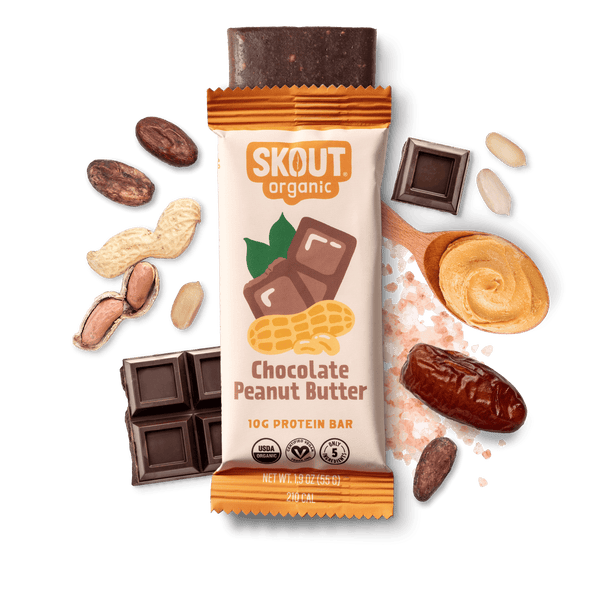 Chocolate Peanut Butter Protein Bar Build Your Own Box - Single Bar Skout Organic 
