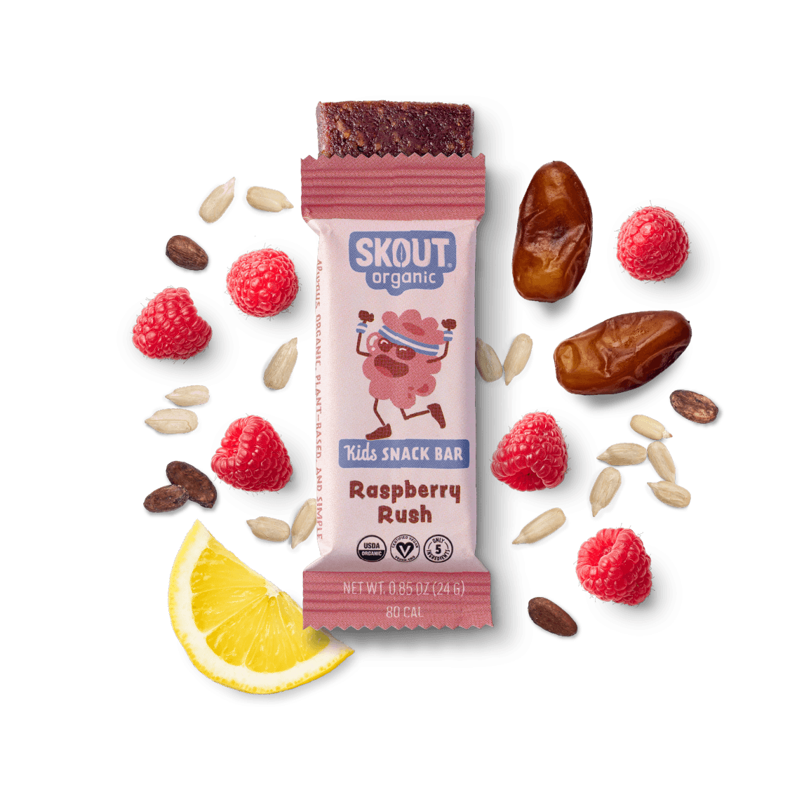 Raspberry Rush Kids Bar Build Your Own Box - Single Bar Skout Organic Bar 