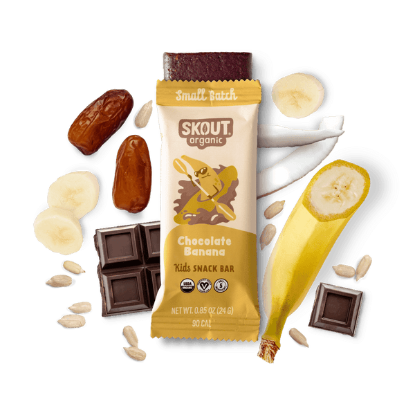 Skout Organic Chocolate Banana Kids Bar Organic Kids Bars Skout Organic 6 Pack 