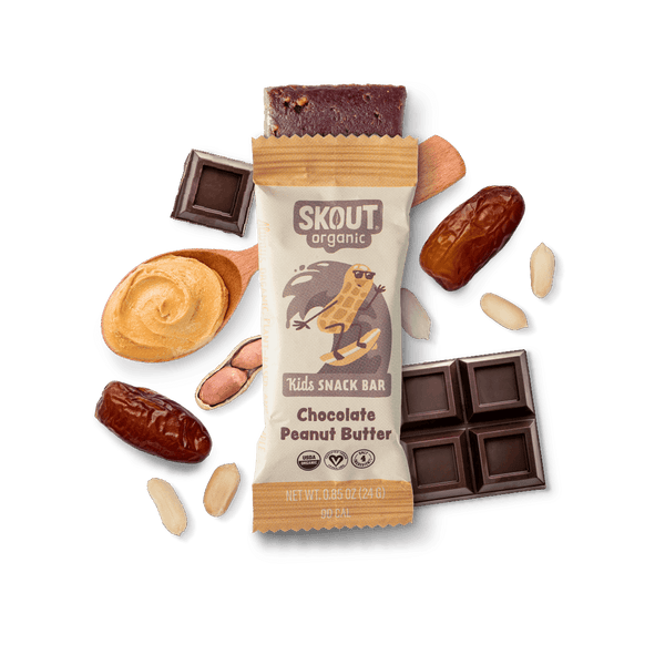 Skout Organic Chocolate Peanut Butter Kids Bar Organic Kids Bars Skout Organic 