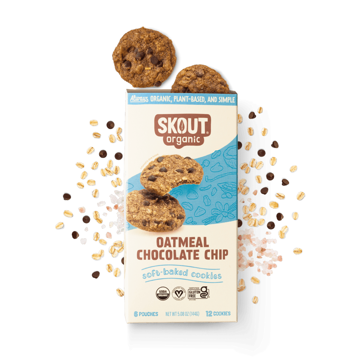 Skout Organic Oatmeal Chocolate Chip Soft Baked Cookies Soft Baked Cookies Skout Organic 3 Pack 