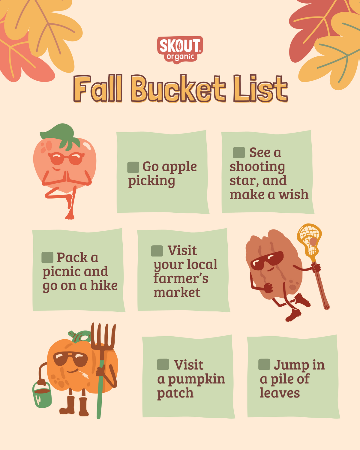 Fall Activity Chart Kid-Friendly Fall Activity Sheets – Skout Organic