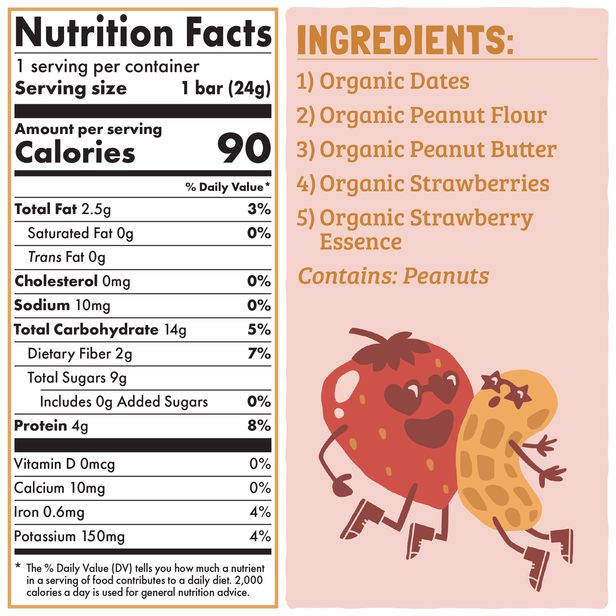 Skout Organic Peanut Butter & Jelly  Kids Snack Bars - Nutrition & Ingredients