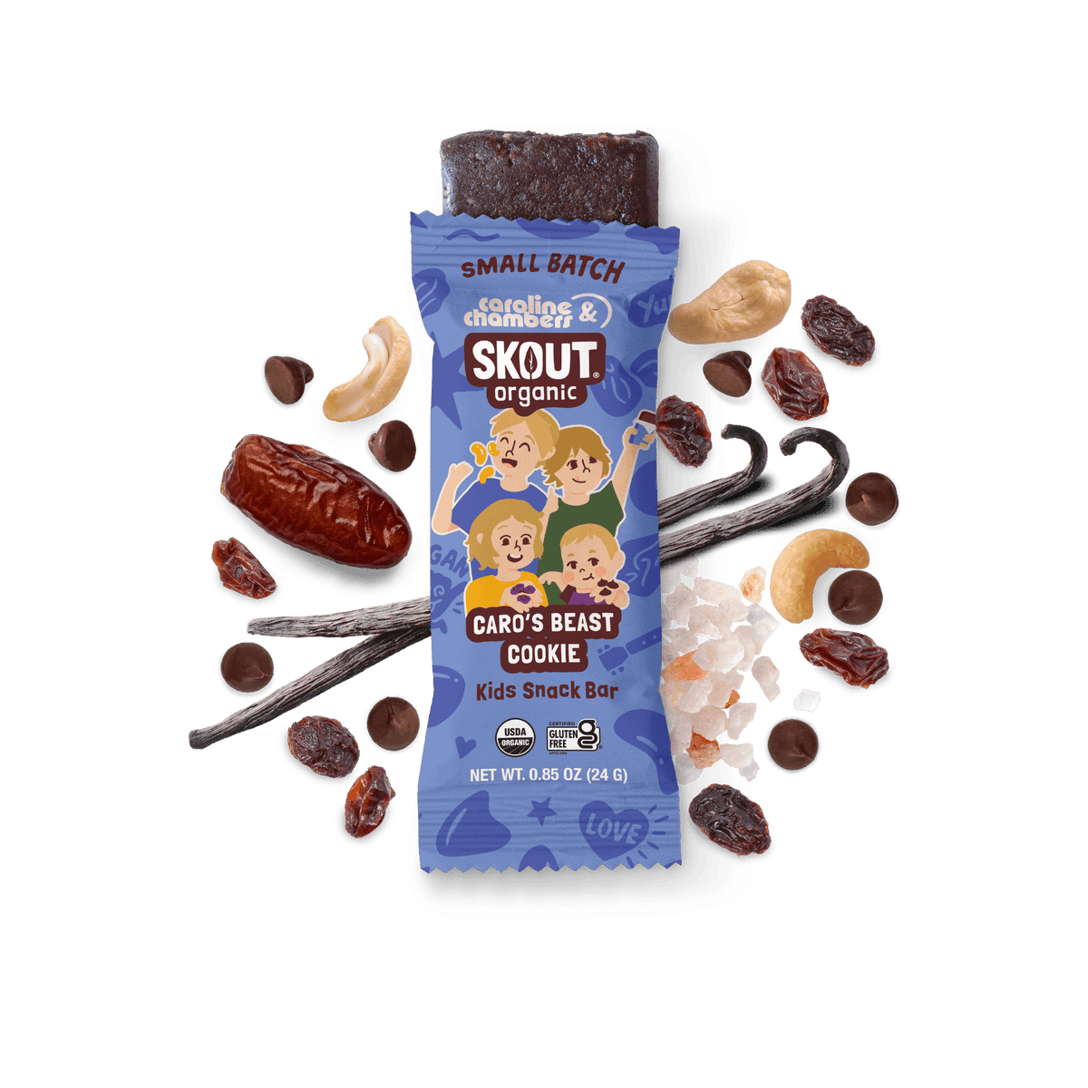 Skout Organic Caros Beast Cookie Kids Bar Organic Kids Bars Skout Organic 