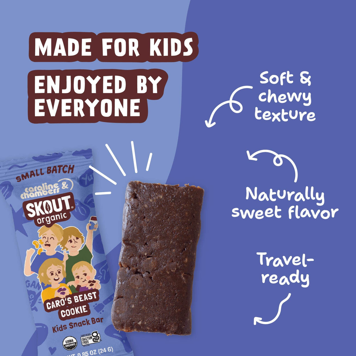 Skout Organic Caro's Beast Cookie Kids Bar Organic Kids Bars Skout Organic 