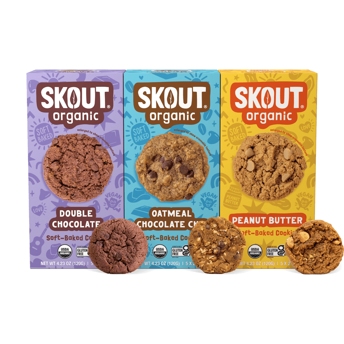 Skout Organic Soft Baked Cookie Variety Pack Soft Baked Cookies Skout Organic 3 Boxes 