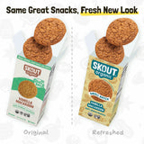 Original and refreshed Vanilla Macaroon Soft-Baked Cookie packages shown side by side with the message, “Same Great Snacks, Fresh New Look.”
