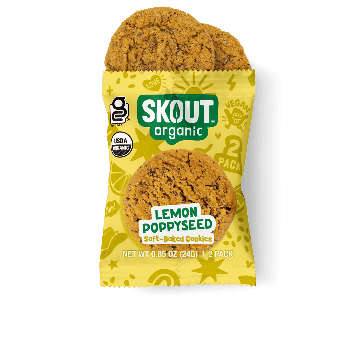 Lemon Poppyseed Cookie 2 Pack - Bundle Build a Bundle - Single Unit Skout Organic 