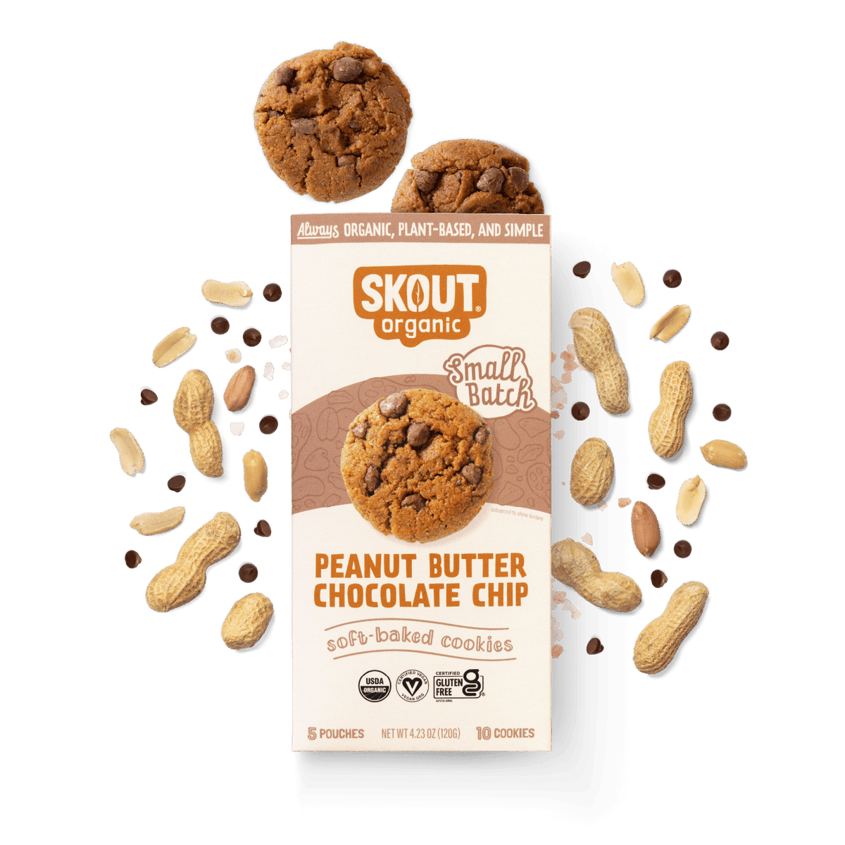 Peanut Butter Chocolate Chip Soft Baked Cookies Build Your Own Box - Single Bar Skout Organic 
