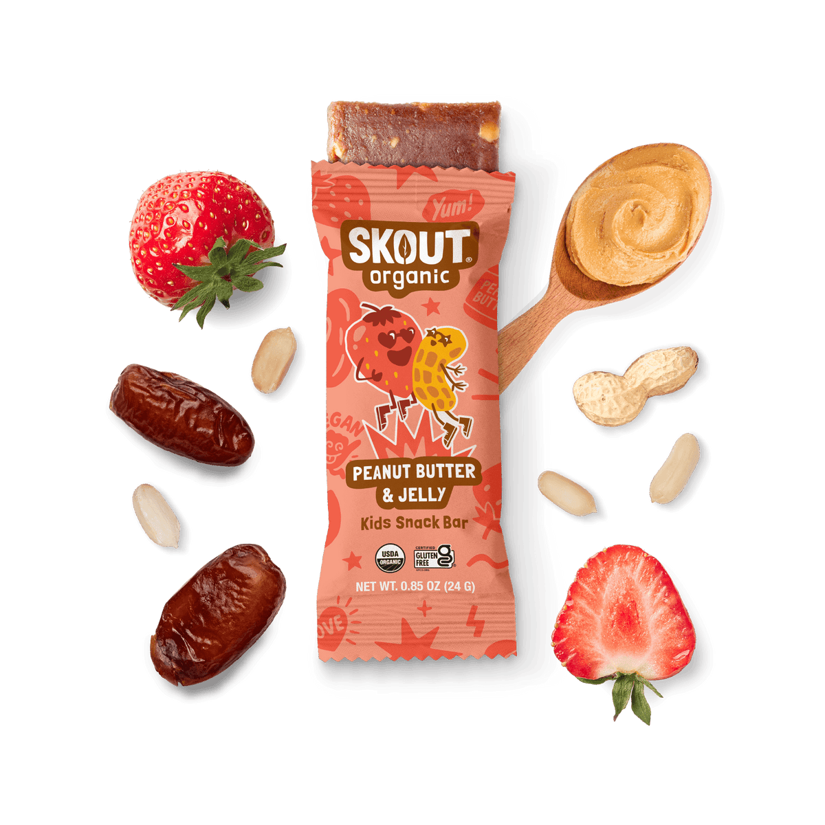 Peanut Butter & Jelly Kids Bar - Bundle Build a Bundle - Single Unit Skout Organic Bar 