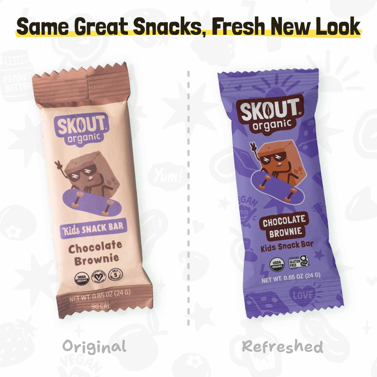 Skout Organic Chocolate Brownie Kids Bar Organic Kids Bars Skout Organic 