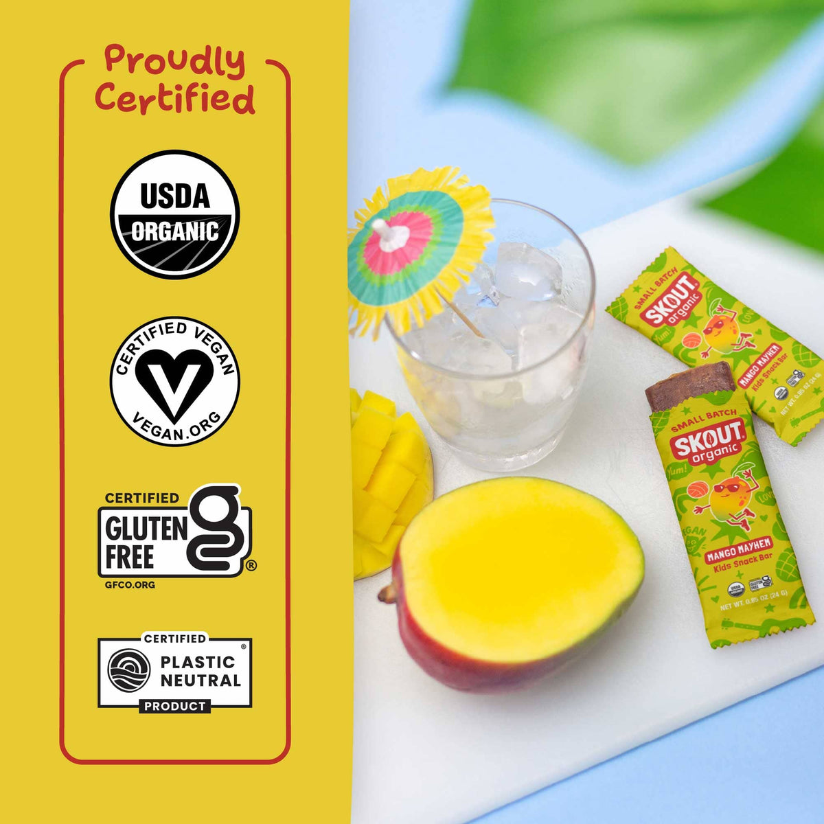 Skout Organic Mango Mayhem Kids Bar Organic Kids Bars Skout Organic 
