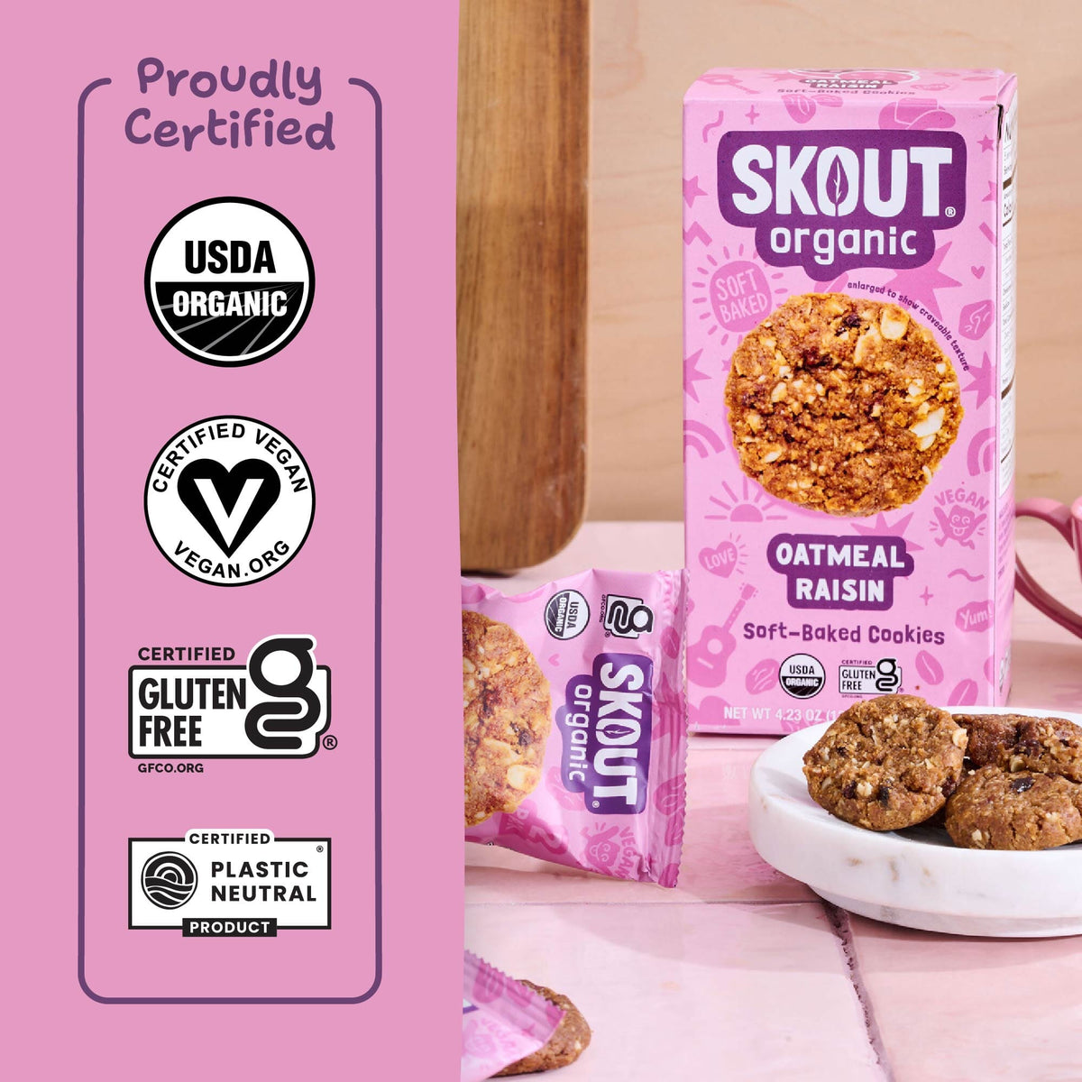 Skout Organic Oatmeal Raisin Soft-Baked Cookies Soft Baked Cookies Skout Organic 