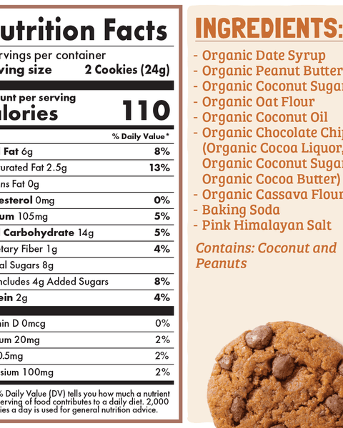 Skout Organic Peanut Butter Chocolate Chip Soft Baked Cookies Soft Baked Cookies Skout Organic 
