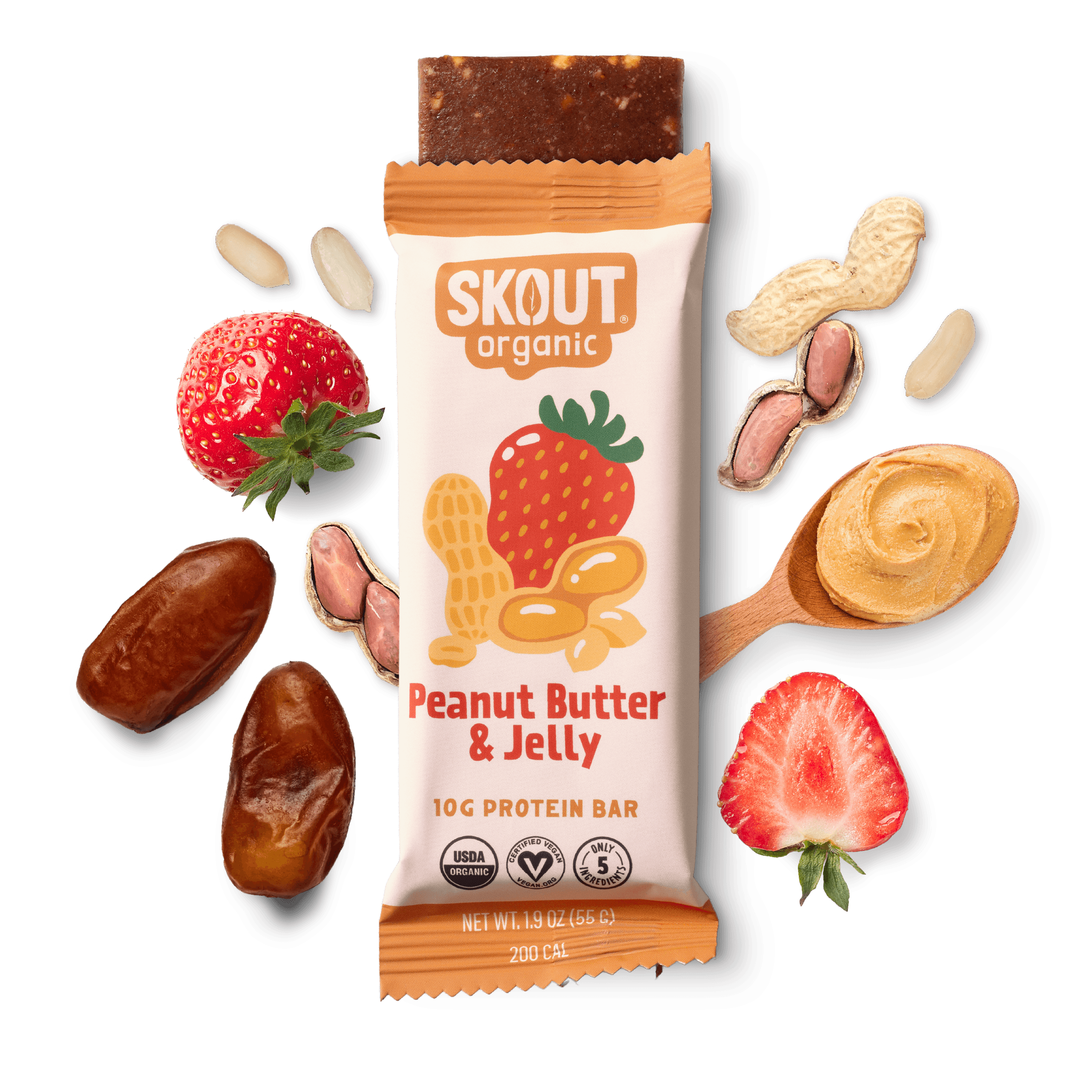Skout Organic Peanut Butter & Jelly Protein Bar