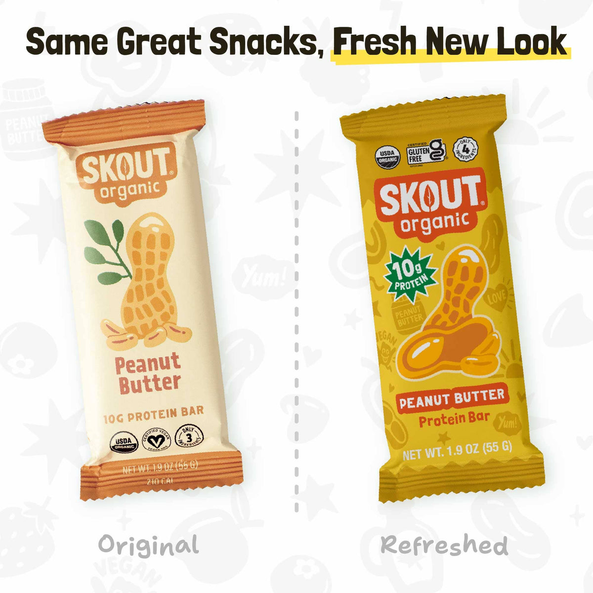 Skout Organic Peanut Butter Protein Bar Organic Protein Bar Skout Organic 