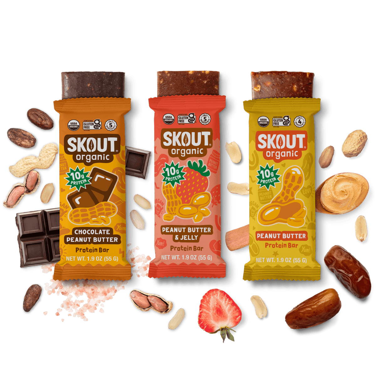 Skout Organic Protein Bar Sample Pack Organic Protein Bar Skout Organic 