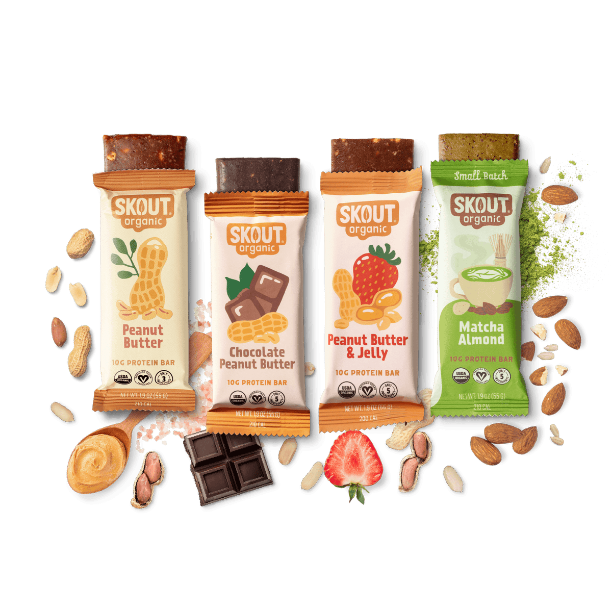 Skout Organic Protein Bar Variety Pack PlantBased and Delicious