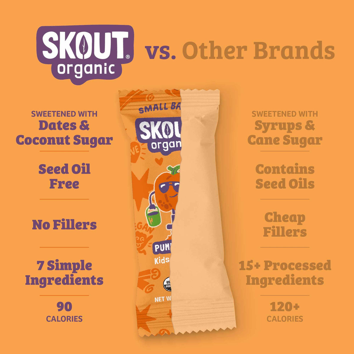 Skout Organic Pumpkin Pie Kids Bar Organic Kids Bars Skout Organic 