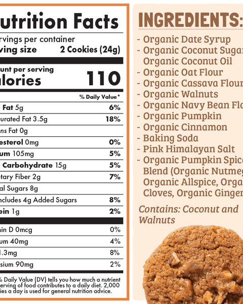 Skout Organic Pumpkin Walnut Soft Baked Cookies Soft Baked Cookies Skout Organic 