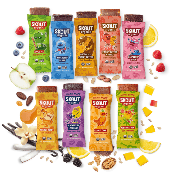 Skout Organic Small Batch Kids Bar Variety Pack - 36 Pack Organic Kids Bars Skout Organic 