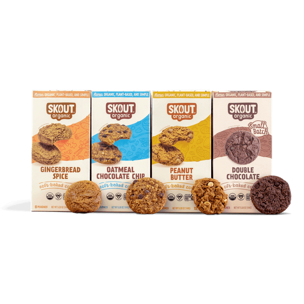 Skout Organic Small Batch Soft Baked Cookie Variety Pack Soft Baked Cookies Skout Organic 4 Pack 