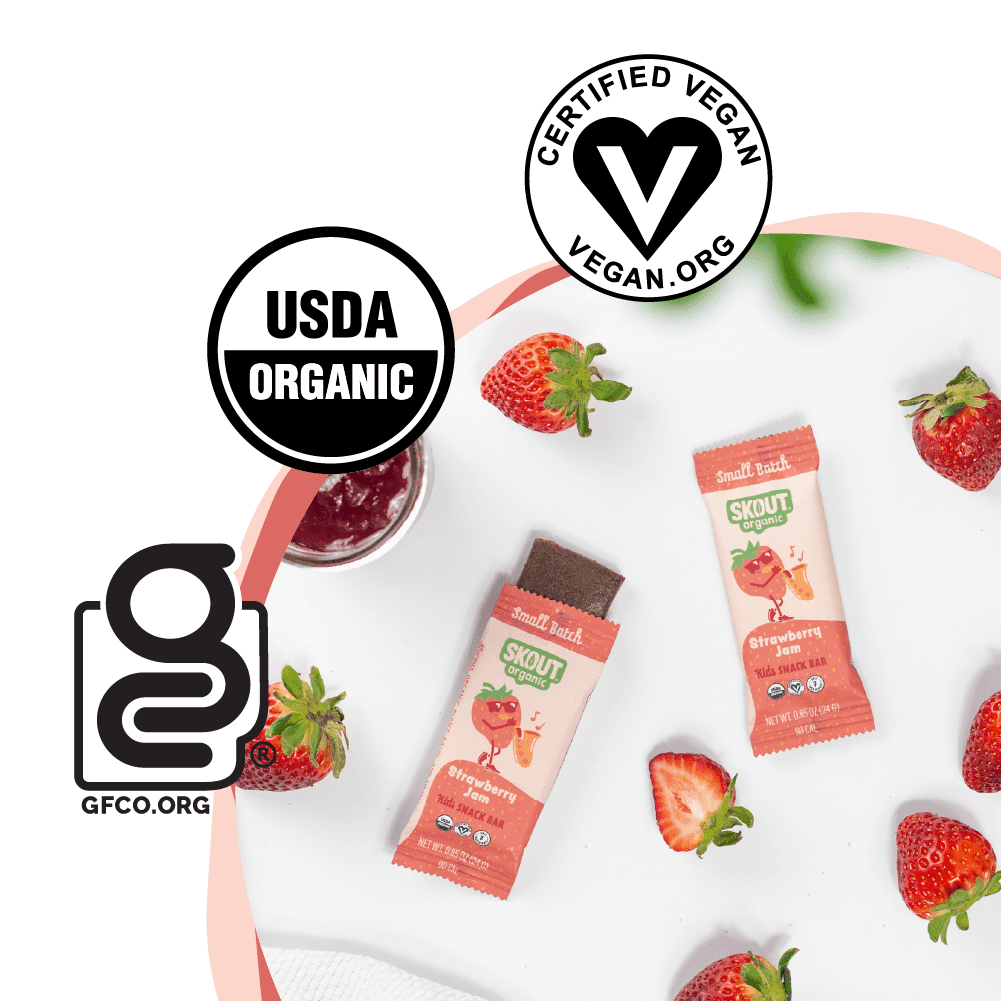 Skout Organic Kids Snack Bar | Strawberry Jam Skout Organic Kids Snack Bar | Strawberry Jam
