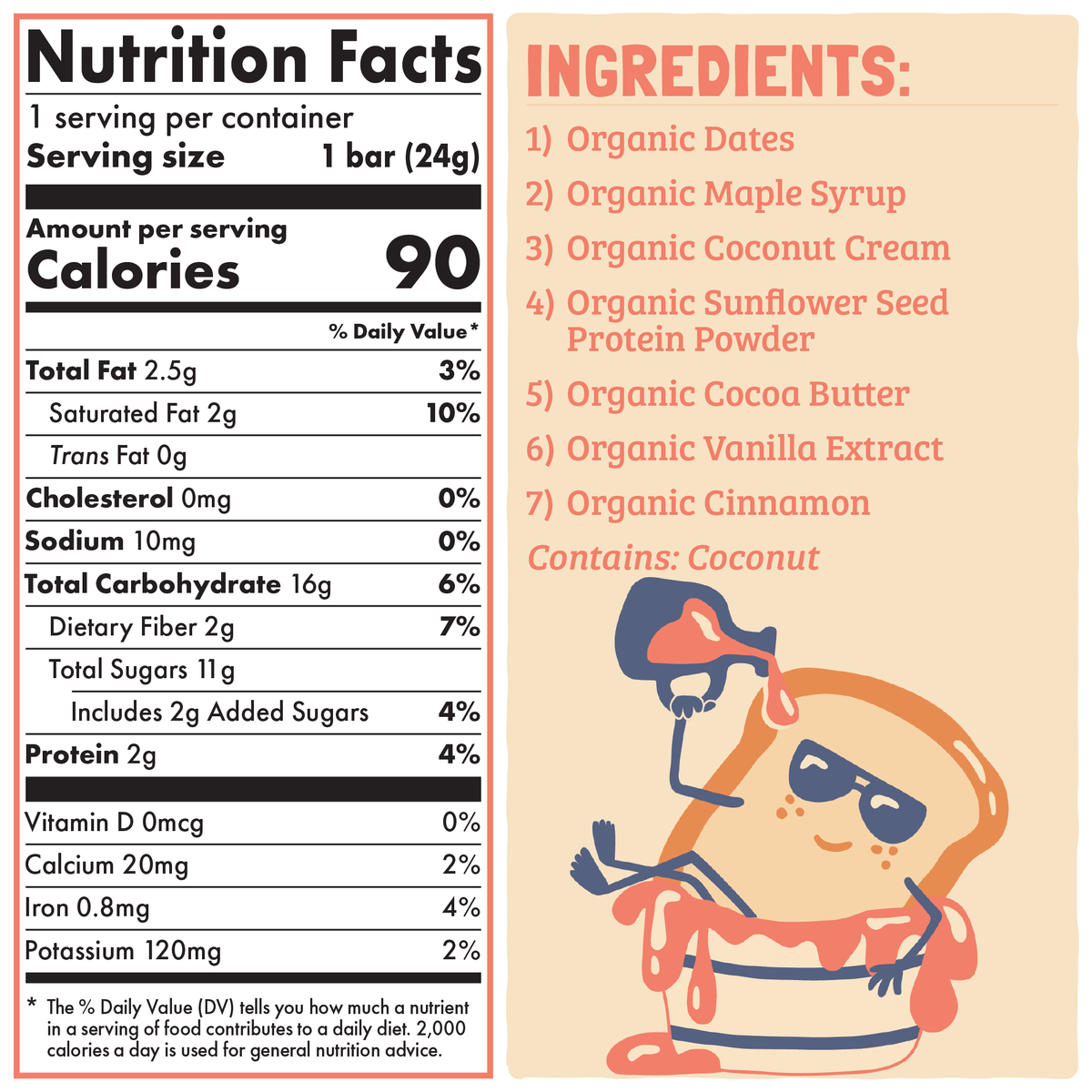 Skout Organic French Toast Kids Bar Organic Kids Snack Bars - Nutrition & Ingredients
