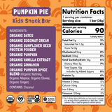 Skout Organic Pumpkin Pie Kids Bar Organic Kids Bars - Nutrition & Ingredients