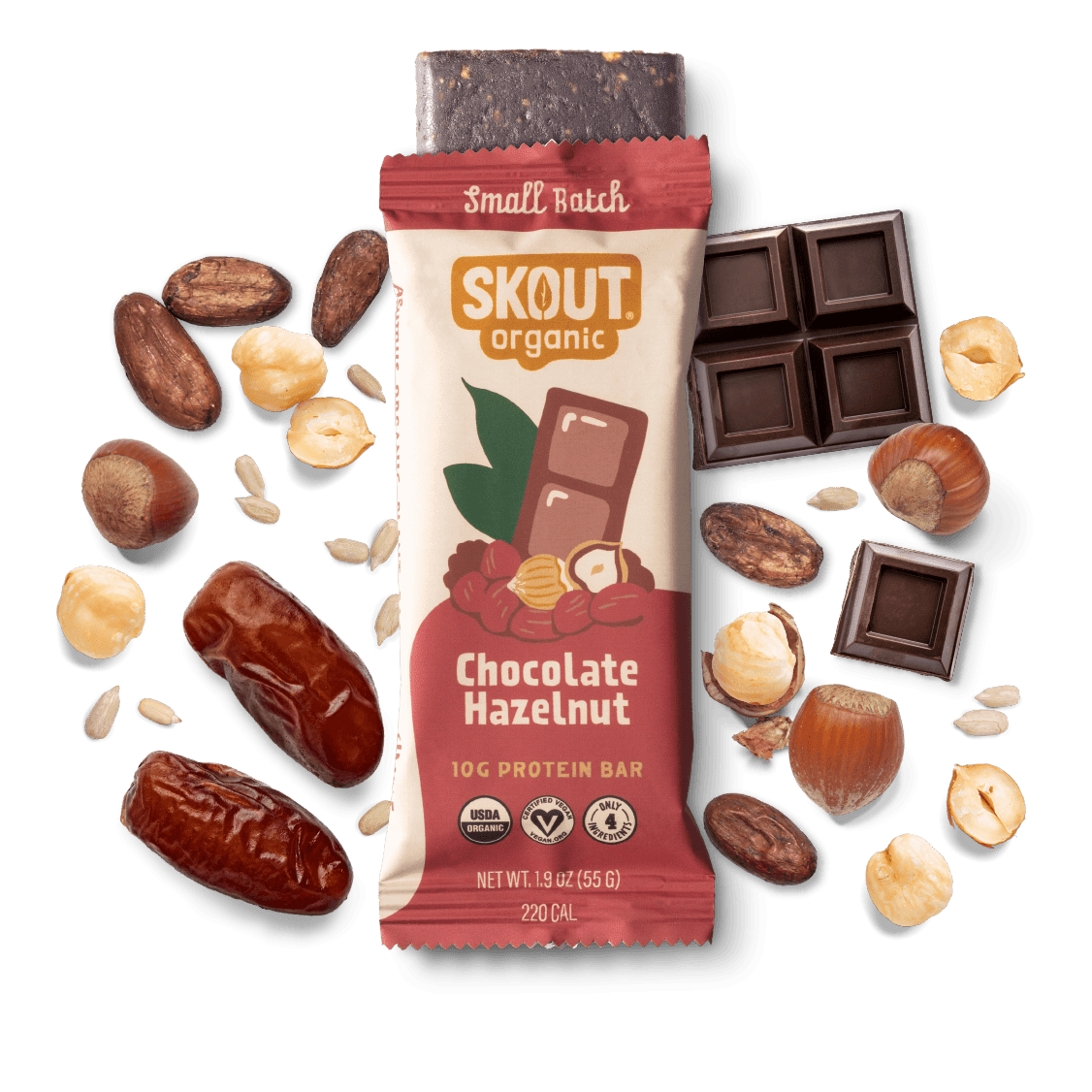 Chocolate Hazelnut Protein Bar Build Your Own Box - Single Bar Skout Organic Bar 