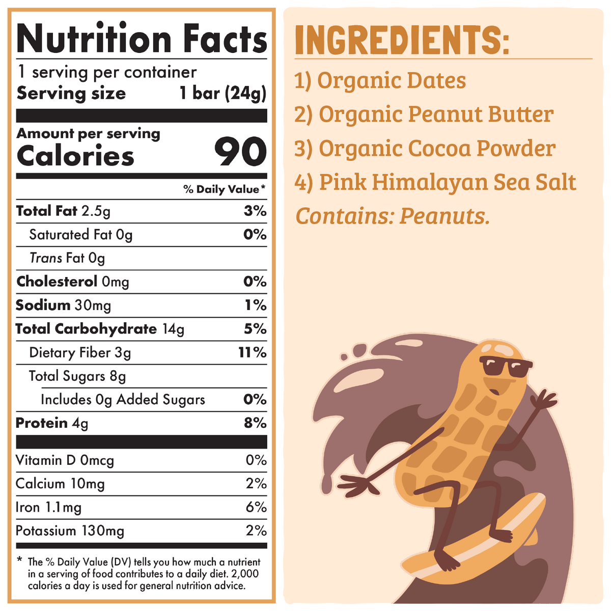 Trader Joe's Organic Peanut Butter Powder Nutritional Info
