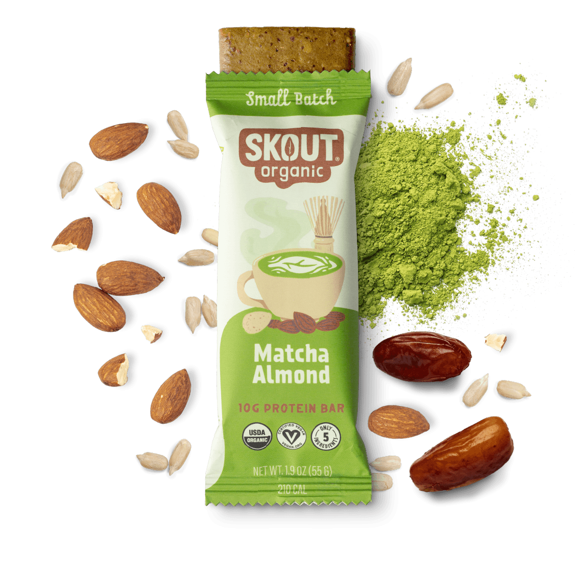 Skout Organic Matcha Almond Protein Bar