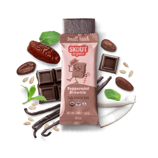 Skout Organic Peppermint Brownie Kids Bar Organic Kids Bars Skout Organic 6 Pack 