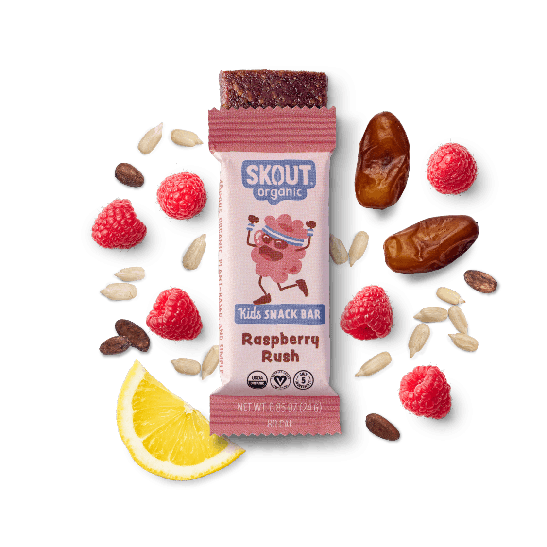 Skout Organic Kids Snack Bar | Raspberry Rush