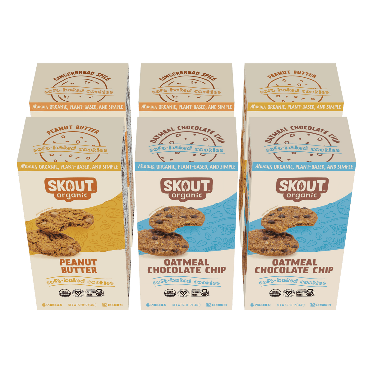 Skout Organic Soft Baked Cookie Build A Box - 6 Pack