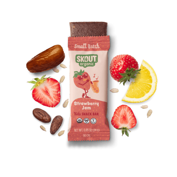 Skout Organic Strawberry Jam Kids Bar Organic Kids Bars Skout Organic 6 Pack 